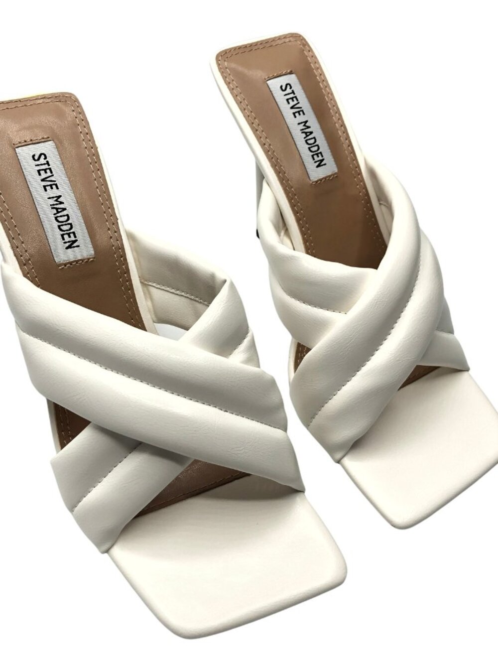 Steve Madden Womens Lyric White  Stiletto Heel Sandals Size 10 M New